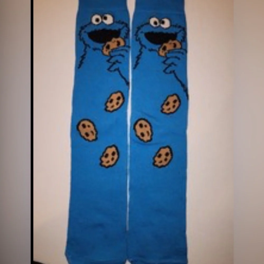 ✨NEW Blue Cookie Monster Character Women's Socks